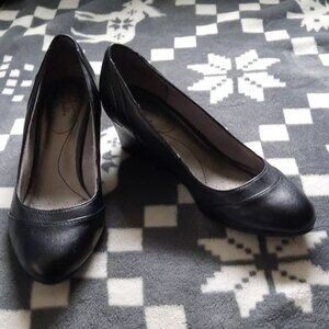Life Stride Black Comfort Soft System Support Flex Wedge Heel Pump Size 8.5